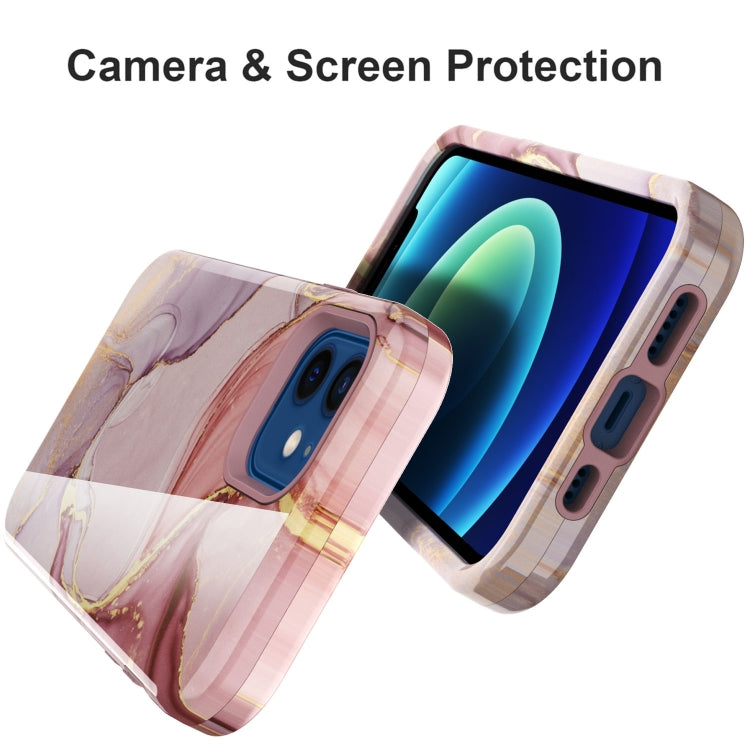 For iPhone 12 mini Varnishing Water Stick TPU + Hard Plastic Shockproof Protective Case