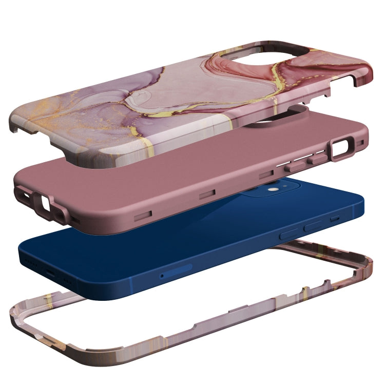 For iPhone 12 mini Varnishing Water Stick TPU + Hard Plastic Shockproof Protective Case