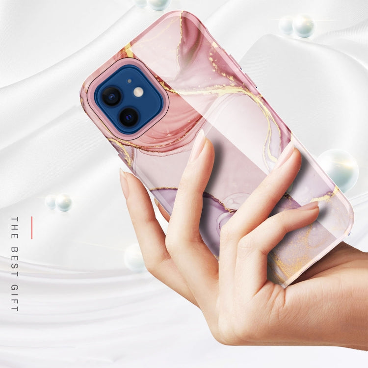 For iPhone 12 mini Varnishing Water Stick TPU + Hard Plastic Shockproof Protective Case
