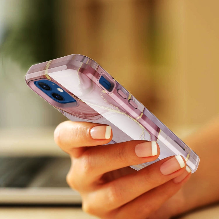 For iPhone 12 mini Varnishing Water Stick TPU + Hard Plastic Shockproof Protective Case