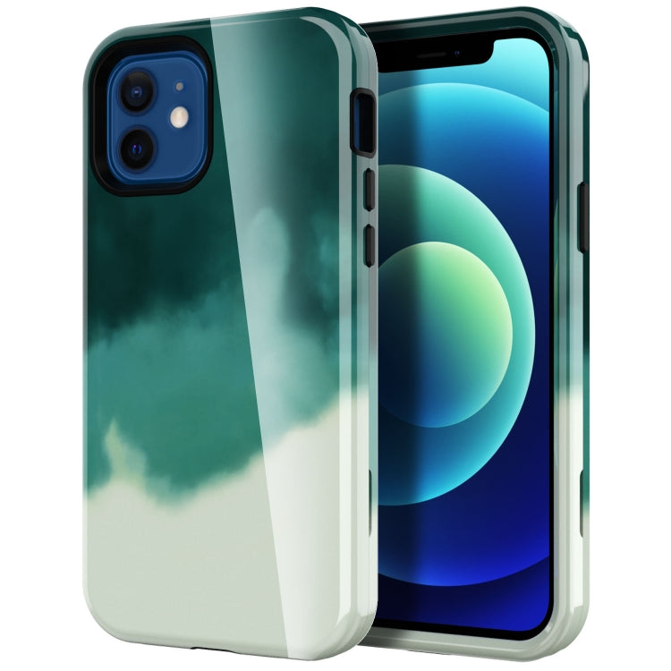 For iPhone 12 mini Varnishing Water Stick TPU + Hard Plastic Shockproof Protective Case