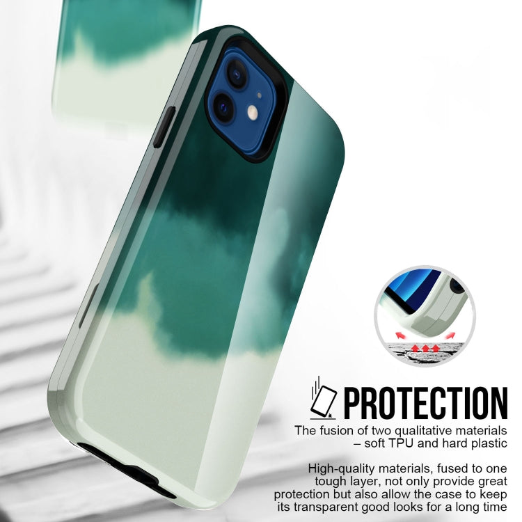 For iPhone 12 mini Varnishing Water Stick TPU + Hard Plastic Shockproof Protective Case