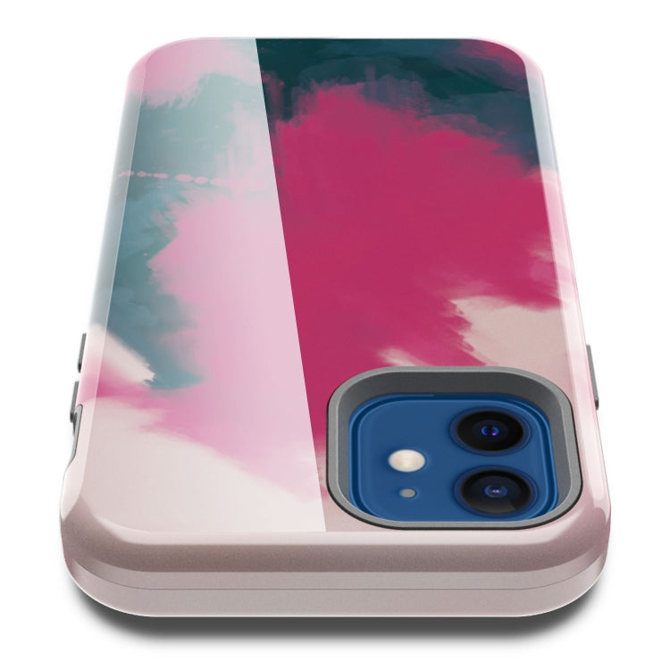 For iPhone 12 mini Varnishing Water Stick TPU + Hard Plastic Shockproof Protective Case
