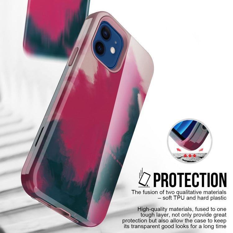For iPhone 12 mini Varnishing Water Stick TPU + Hard Plastic Shockproof Protective Case