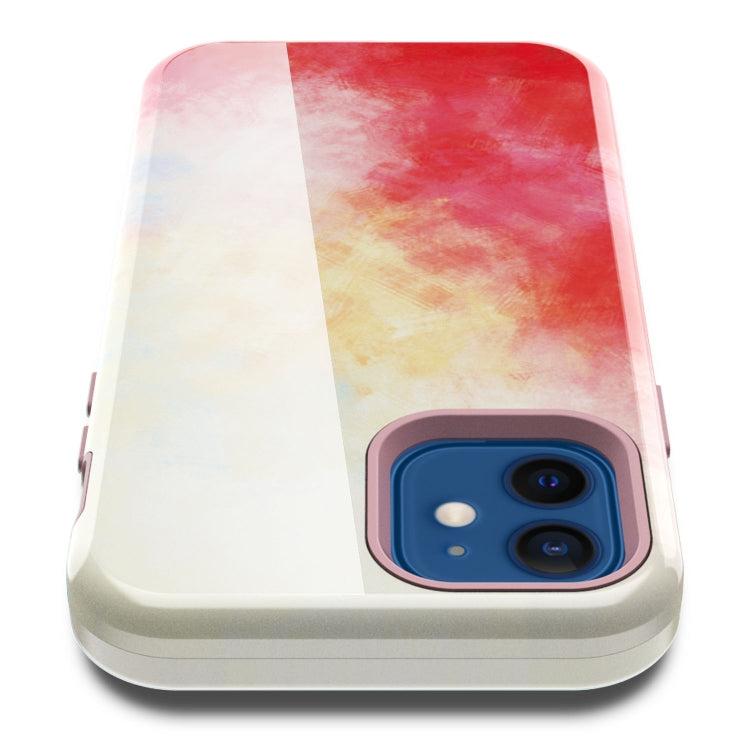 For iPhone 12 mini Varnishing Water Stick TPU + Hard Plastic Shockproof Protective Case