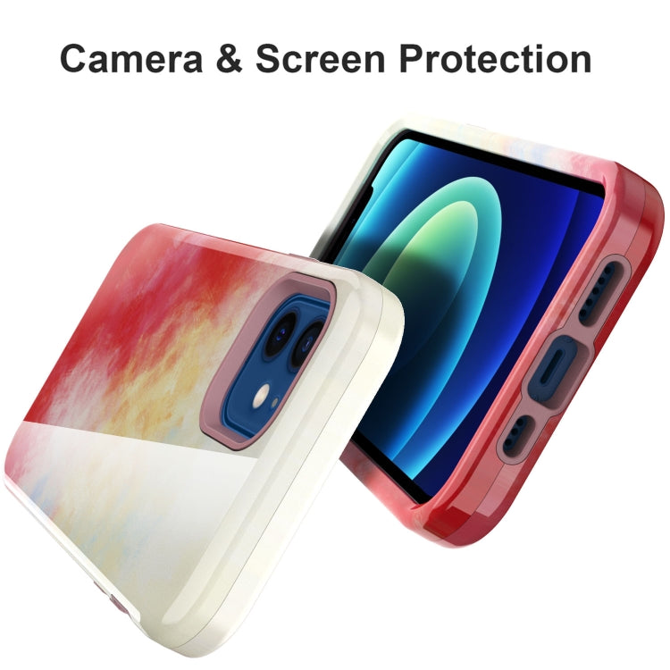 For iPhone 12 mini Varnishing Water Stick TPU + Hard Plastic Shockproof Protective Case