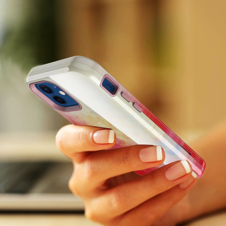 For iPhone 12 mini Varnishing Water Stick TPU + Hard Plastic Shockproof Protective Case