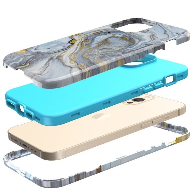 For iPhone 12 / 12 Pro Varnishing Water Stick TPU + Hard Plastic Shockproof Protective Case