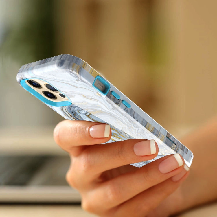 For iPhone 12 / 12 Pro Varnishing Water Stick TPU + Hard Plastic Shockproof Protective Case