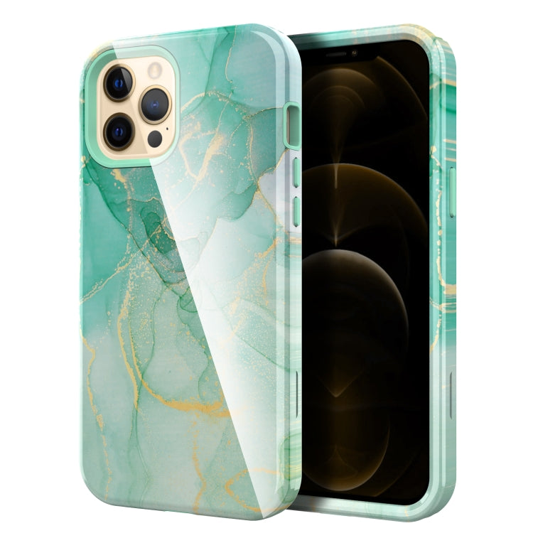 For iPhone 12 / 12 Pro Varnishing Water Stick TPU + Hard Plastic Shockproof Protective Case
