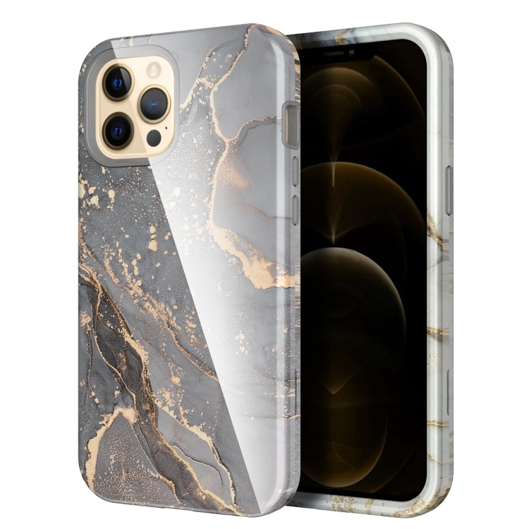 For iPhone 12 / 12 Pro Varnishing Water Stick TPU + Hard Plastic Shockproof Protective Case
