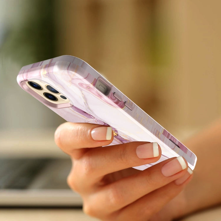 For iPhone 12 / 12 Pro Varnishing Water Stick TPU + Hard Plastic Shockproof Protective Case