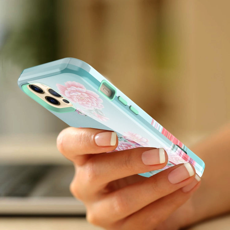 For iPhone 12 / 12 Pro Varnishing Water Stick TPU + Hard Plastic Shockproof Protective Case
