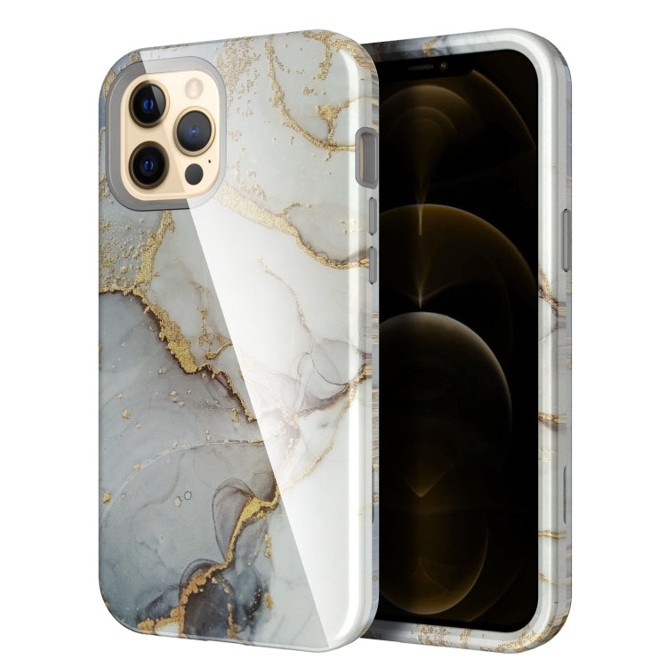 For iPhone 12 / 12 Pro Varnishing Water Stick TPU + Hard Plastic Shockproof Protective Case