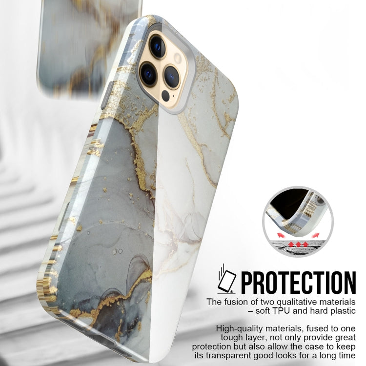 For iPhone 12 / 12 Pro Varnishing Water Stick TPU + Hard Plastic Shockproof Protective Case