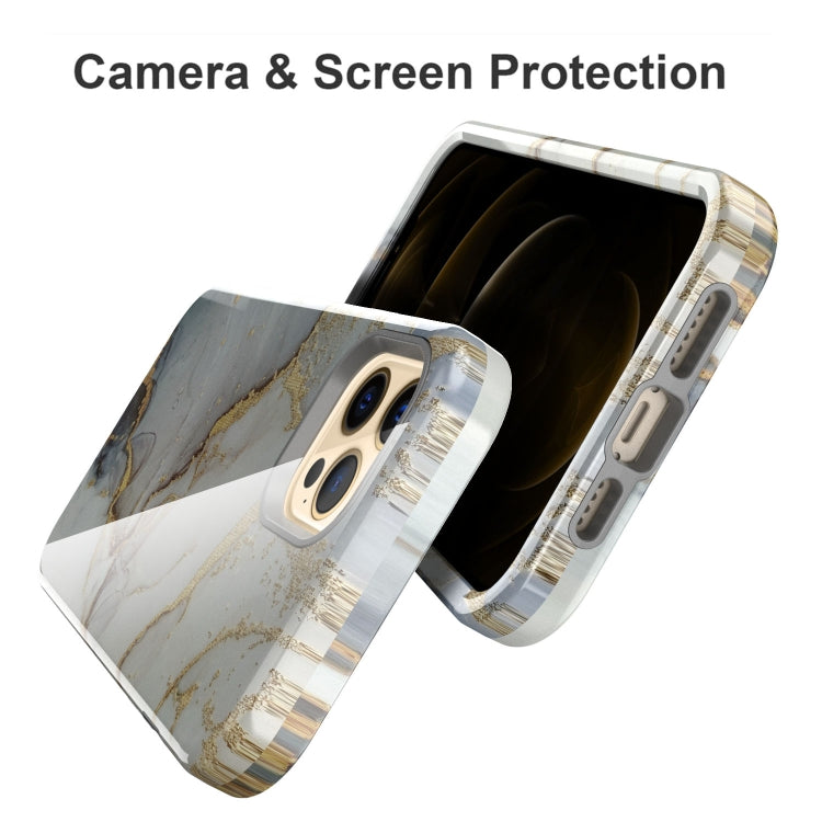 For iPhone 12 / 12 Pro Varnishing Water Stick TPU + Hard Plastic Shockproof Protective Case