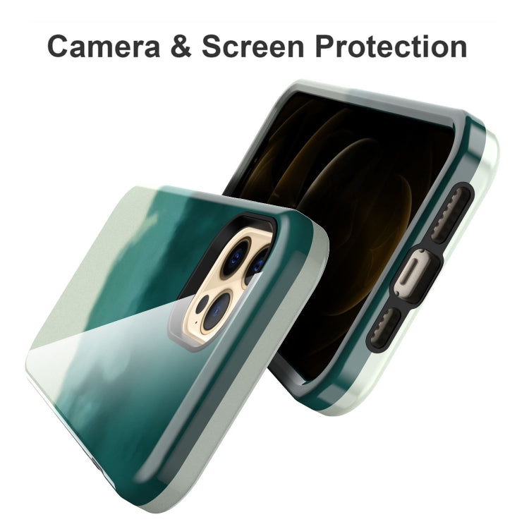 For iPhone 12 / 12 Pro Varnishing Water Stick TPU + Hard Plastic Shockproof Protective Case