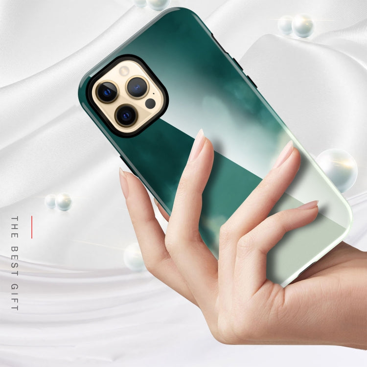 For iPhone 12 / 12 Pro Varnishing Water Stick TPU + Hard Plastic Shockproof Protective Case