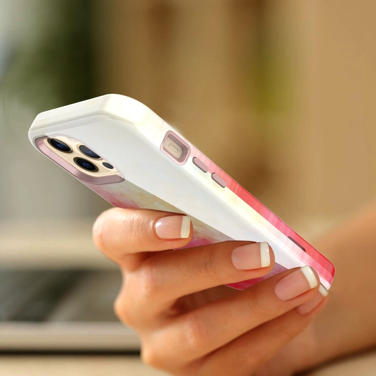 For iPhone 12 / 12 Pro Varnishing Water Stick TPU + Hard Plastic Shockproof Protective Case