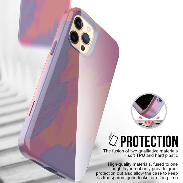 For iPhone 12 / 12 Pro Varnishing Water Stick TPU + Hard Plastic Shockproof Protective Case