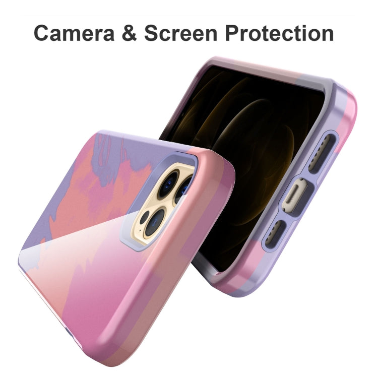 For iPhone 12 / 12 Pro Varnishing Water Stick TPU + Hard Plastic Shockproof Protective Case