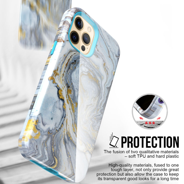 For iPhone 12 Pro Max Varnishing Water Stick TPU + Hard Plastic Shockproof Protective Case