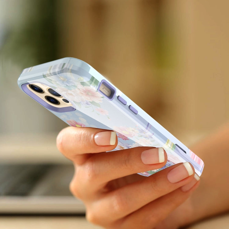 For iPhone 12 Pro Max Varnishing Water Stick TPU + Hard Plastic Shockproof Protective Case