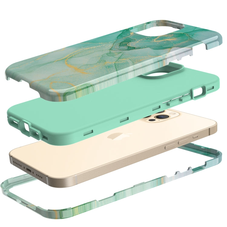 For iPhone 12 Pro Max Varnishing Water Stick TPU + Hard Plastic Shockproof Protective Case