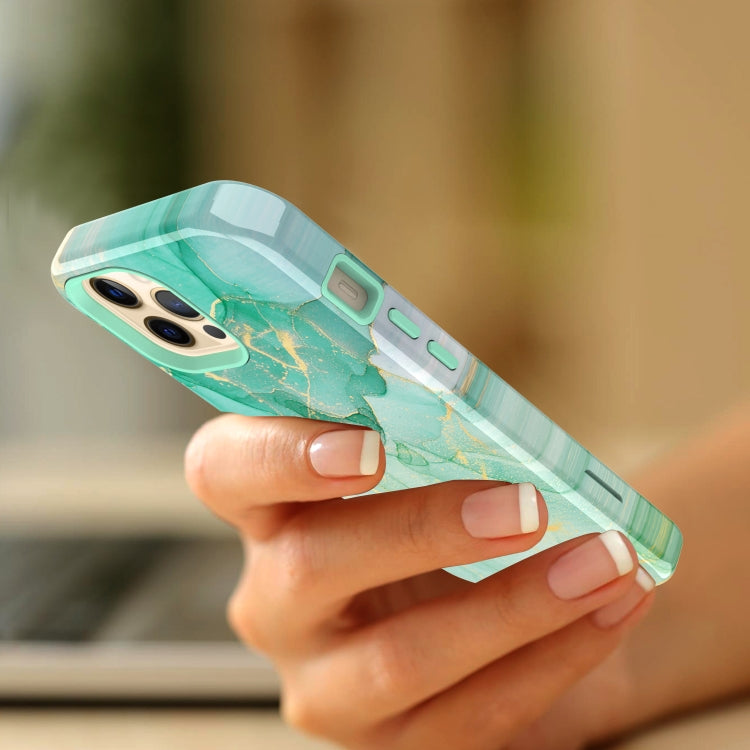 For iPhone 12 Pro Max Varnishing Water Stick TPU + Hard Plastic Shockproof Protective Case