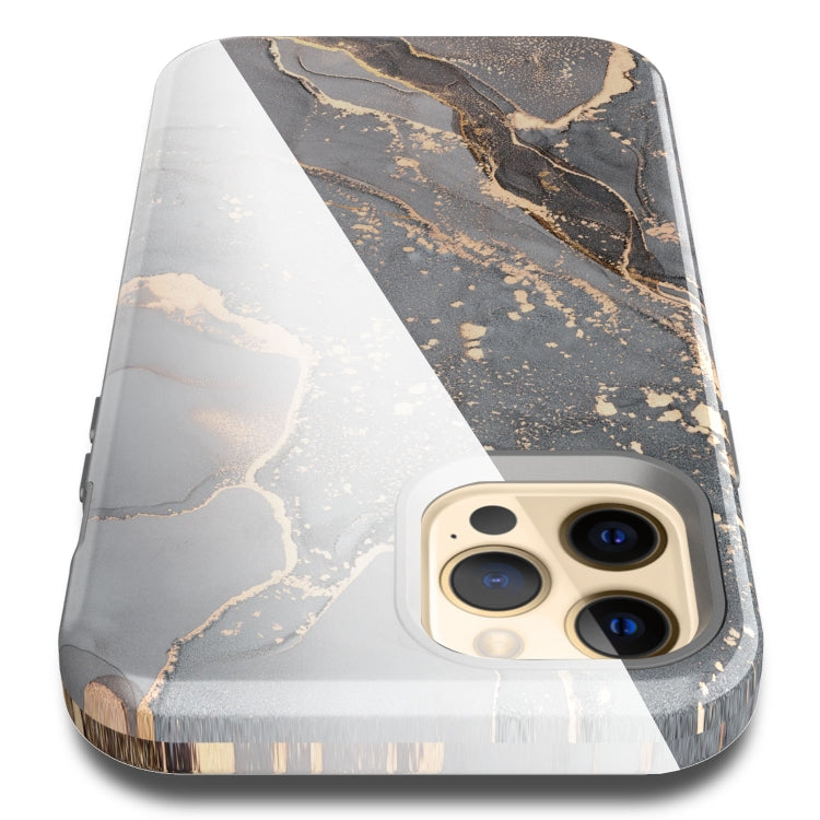 For iPhone 12 Pro Max Varnishing Water Stick TPU + Hard Plastic Shockproof Protective Case