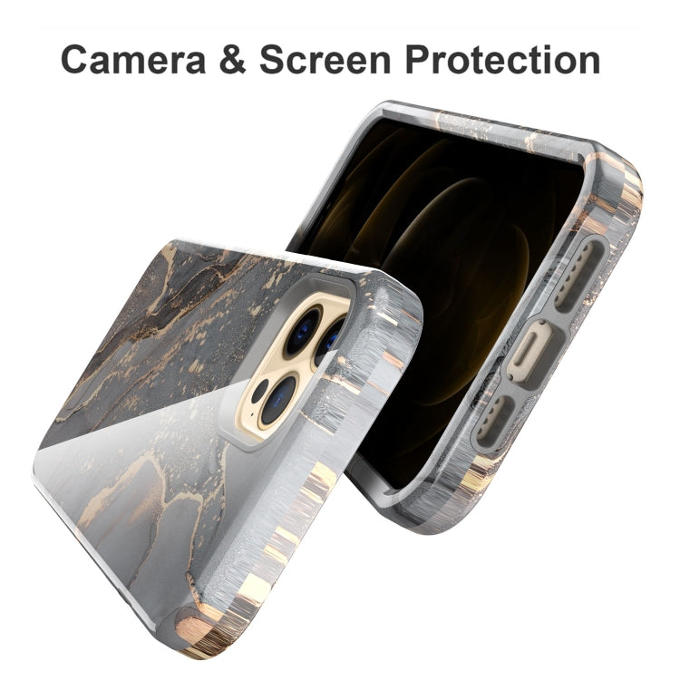 For iPhone 12 Pro Max Varnishing Water Stick TPU + Hard Plastic Shockproof Protective Case