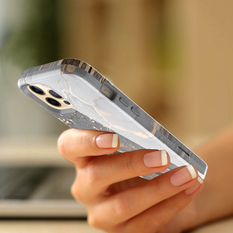 For iPhone 12 Pro Max Varnishing Water Stick TPU + Hard Plastic Shockproof Protective Case
