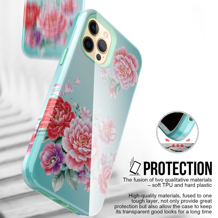 For iPhone 12 Pro Max Varnishing Water Stick TPU + Hard Plastic Shockproof Protective Case