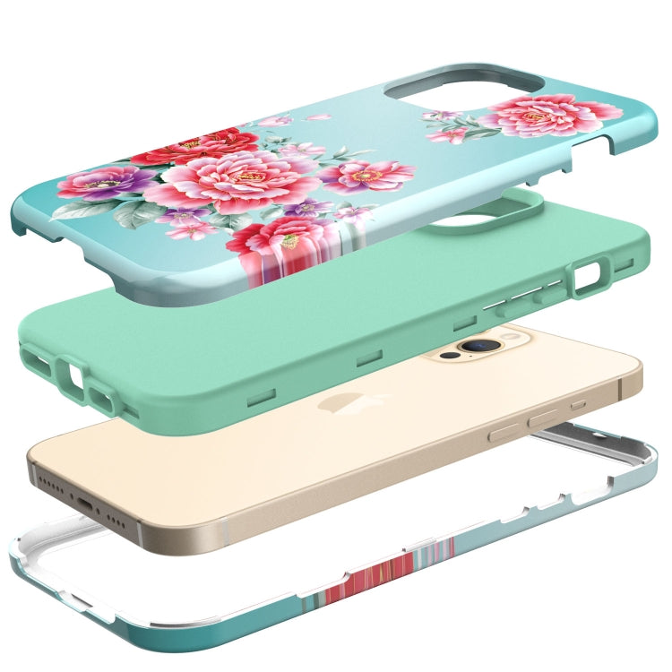 For iPhone 12 Pro Max Varnishing Water Stick TPU + Hard Plastic Shockproof Protective Case