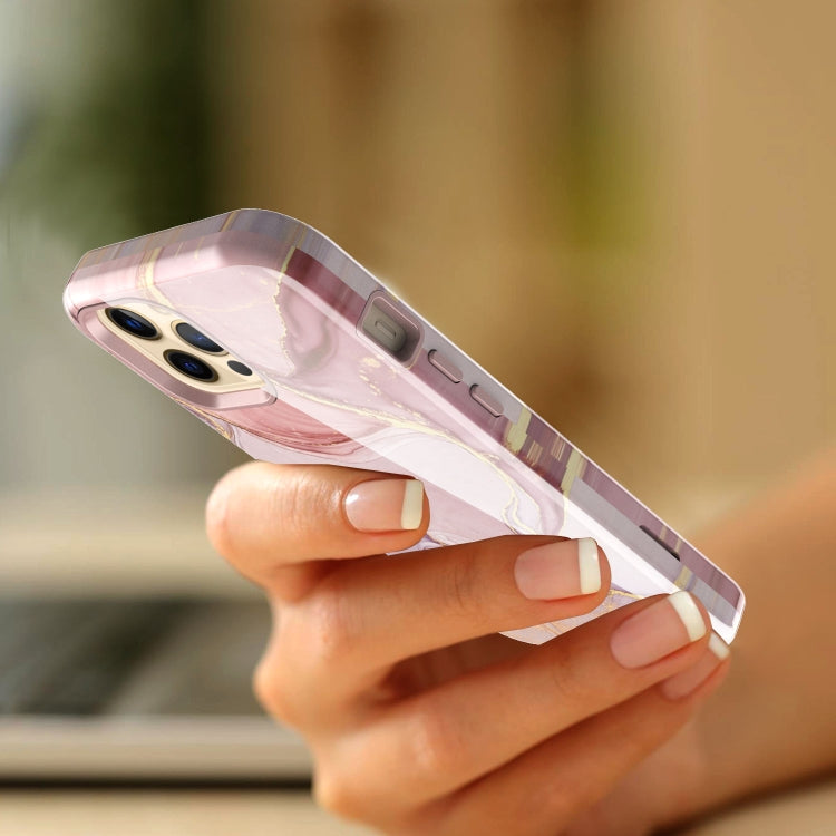 For iPhone 12 Pro Max Varnishing Water Stick TPU + Hard Plastic Shockproof Protective Case