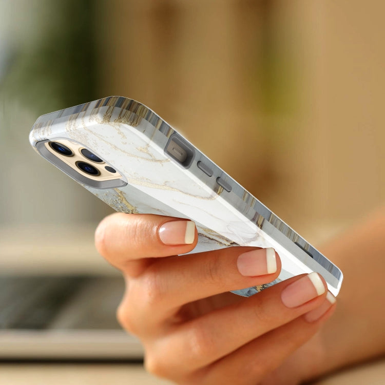 For iPhone 12 Pro Max Varnishing Water Stick TPU + Hard Plastic Shockproof Protective Case