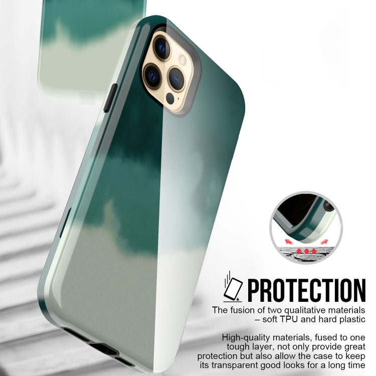 For iPhone 12 Pro Max Varnishing Water Stick TPU + Hard Plastic Shockproof Protective Case