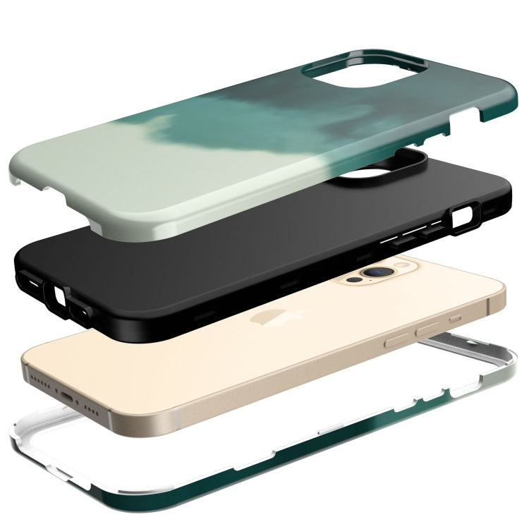 For iPhone 12 Pro Max Varnishing Water Stick TPU + Hard Plastic Shockproof Protective Case