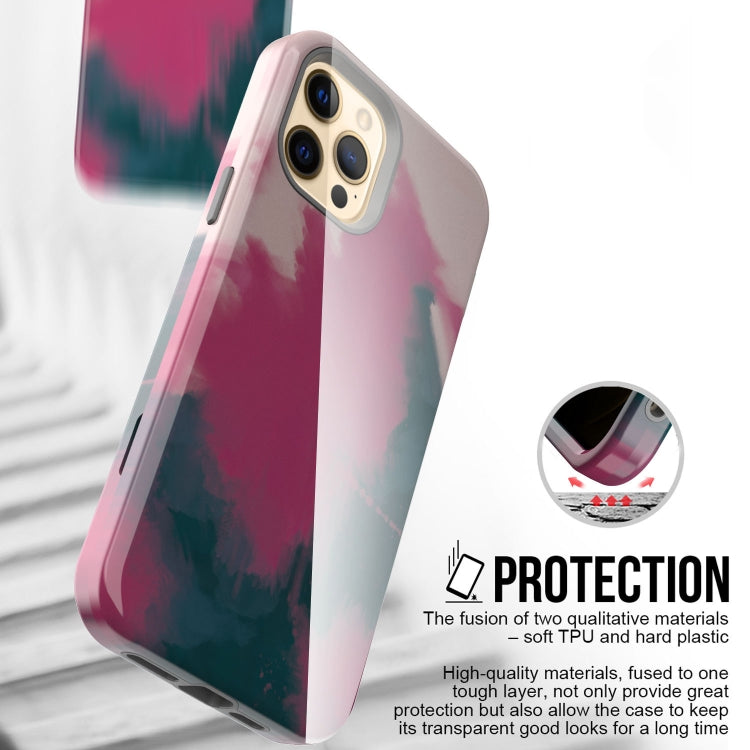 For iPhone 12 Pro Max Varnishing Water Stick TPU + Hard Plastic Shockproof Protective Case