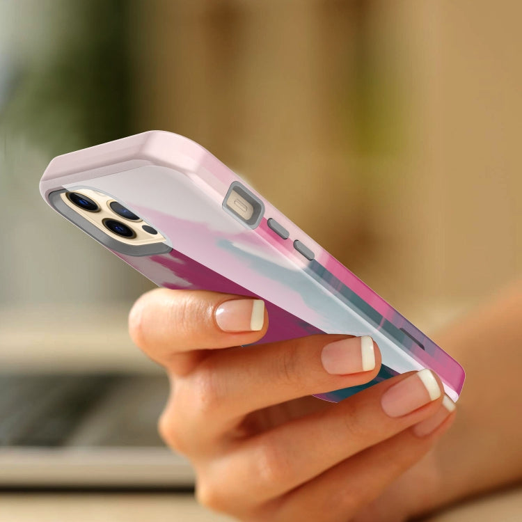For iPhone 12 Pro Max Varnishing Water Stick TPU + Hard Plastic Shockproof Protective Case