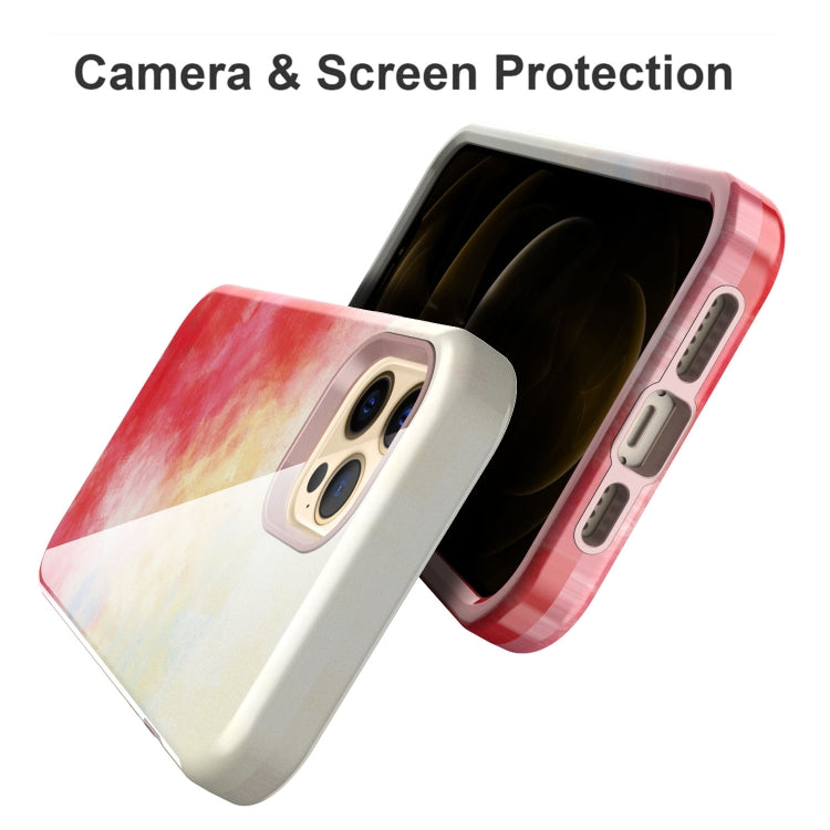 For iPhone 12 Pro Max Varnishing Water Stick TPU + Hard Plastic Shockproof Protective Case