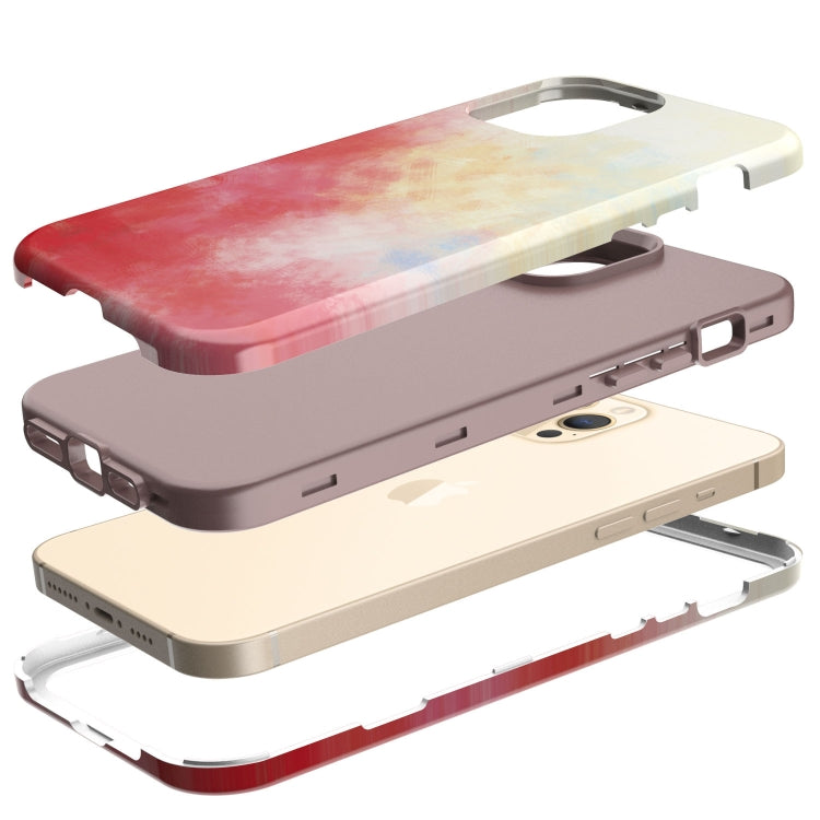 For iPhone 12 Pro Max Varnishing Water Stick TPU + Hard Plastic Shockproof Protective Case