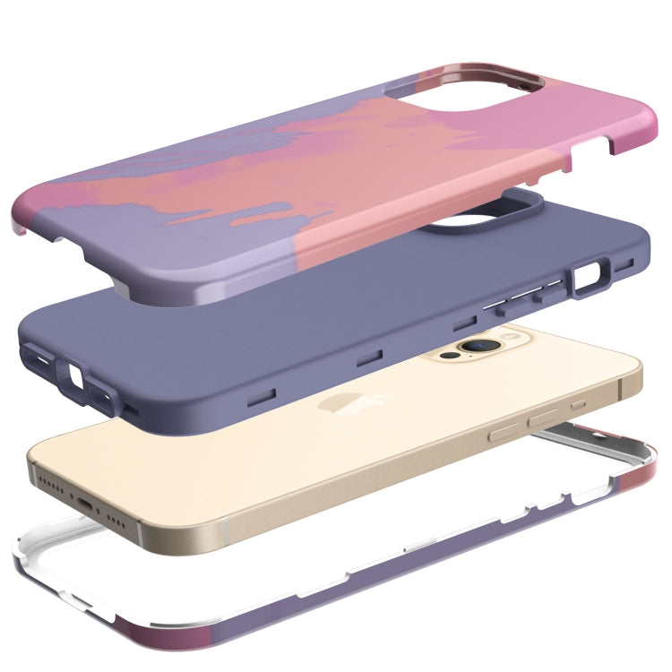 For iPhone 12 Pro Max Varnishing Water Stick TPU + Hard Plastic Shockproof Protective Case