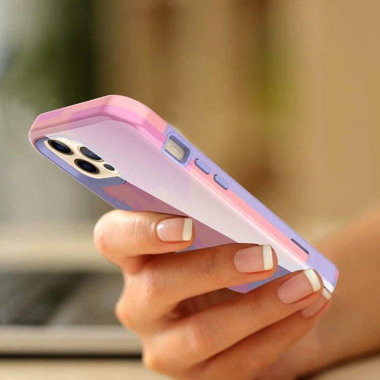 For iPhone 12 Pro Max Varnishing Water Stick TPU + Hard Plastic Shockproof Protective Case