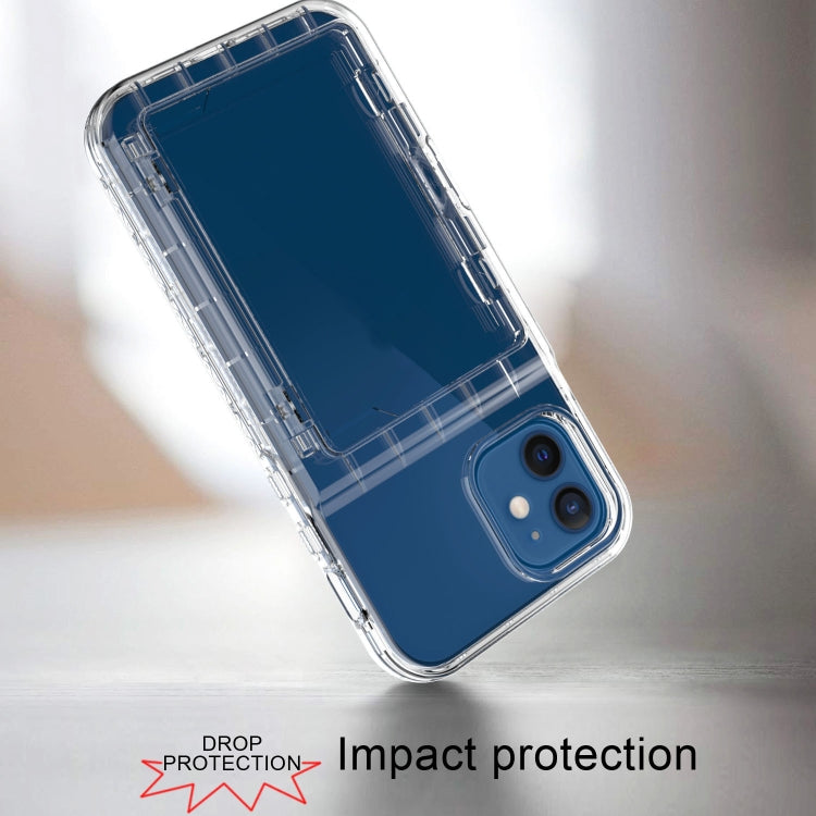For iPhone 12 mini Shockproof PC + TPU Protective Case with Card Slots & Mirror