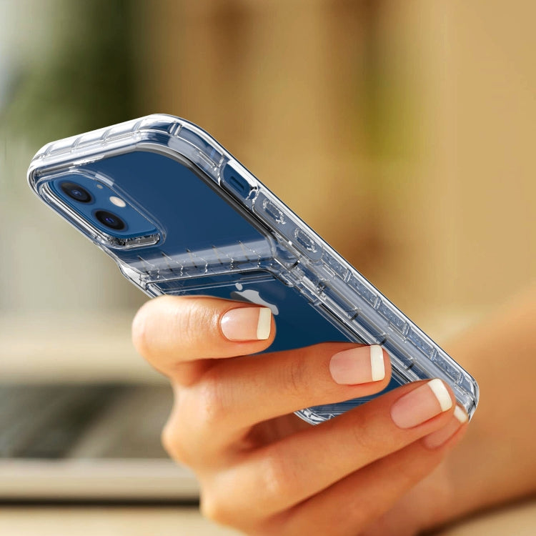 For iPhone 12 mini Shockproof PC + TPU Protective Case with Card Slots & Mirror