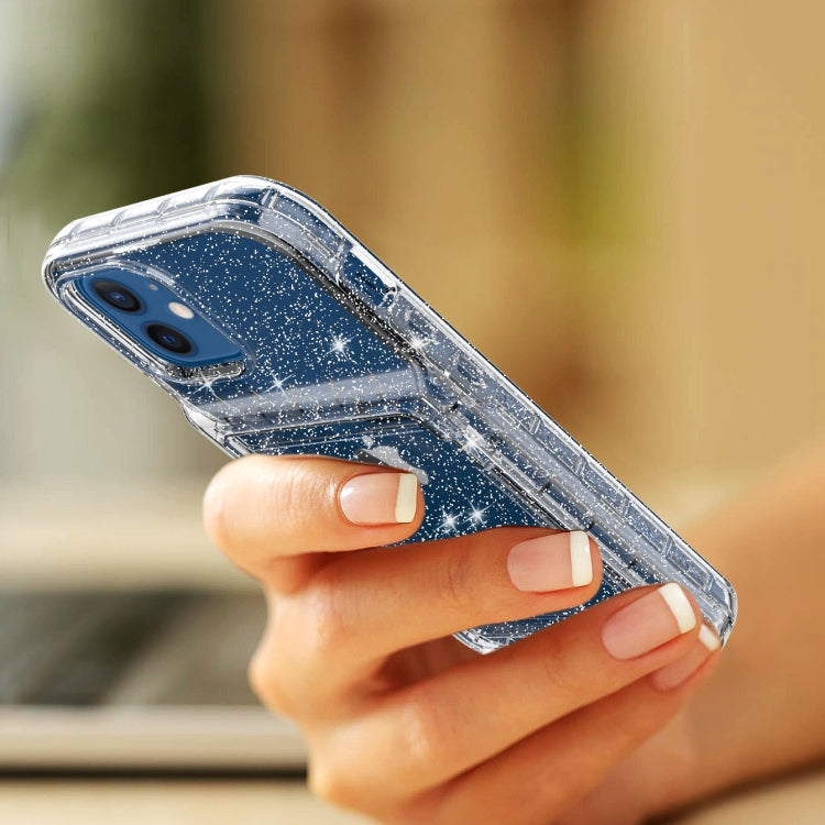 For iPhone 12 mini Shockproof PC + TPU Protective Case with Card Slots & Mirror
