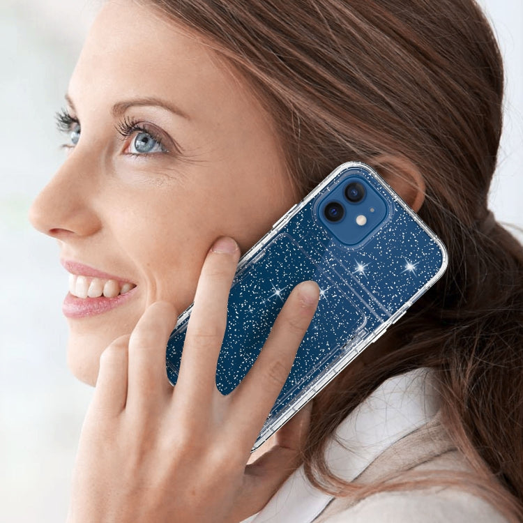 For iPhone 12 mini Shockproof PC + TPU Protective Case with Card Slots & Mirror