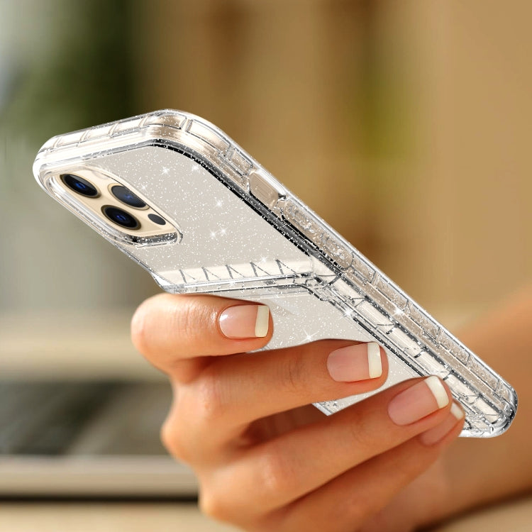 For iPhone 12 Pro Max Shockproof PC + TPU Protective Case with Card Slots & Mirror