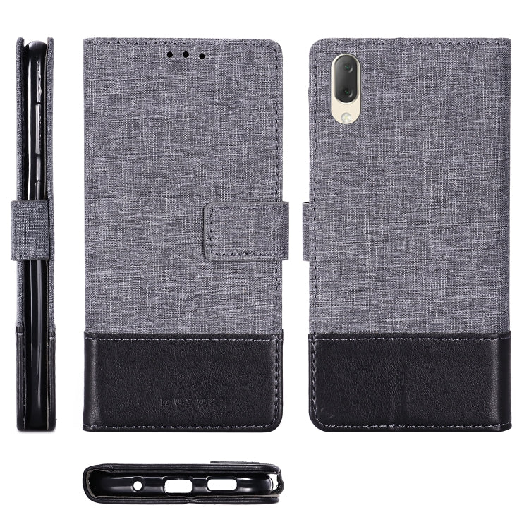 For Sony Xperia L3 MUXMA MX102 Horizontal Flip Canvas Leather Case with Stand & Card Slot & Wallet Function